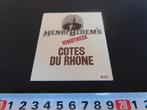 sticker Henri Bloem's vinotheek Cotes Du Rhone, Ophalen, Zo goed als nieuw, Sticker