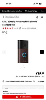 Ring Battery Video Doorbell, Ophalen of Verzenden, Nieuw