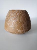 Vintage retro vaas met abstracte figuren, Ophalen of Verzenden