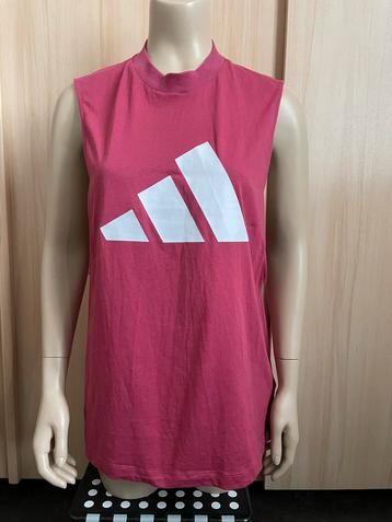 Adidas sport top shirt tanktop hemd roze wit 36 s als nieuw beschikbaar voor biedingen