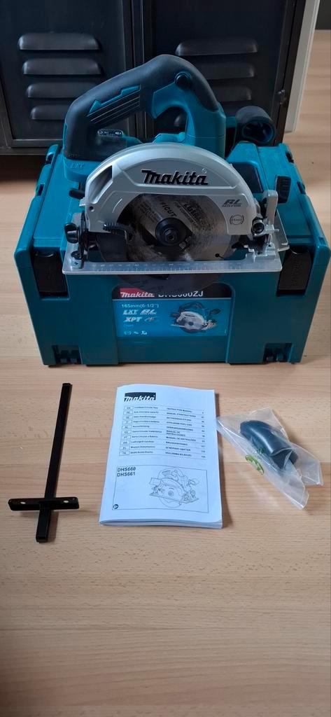 Makita DHS660ZJ 18V Accu cirkelzaag body in Mbox - 165mm, Doe-het-zelf en Verbouw, Gereedschap | Zaagmachines, Cirkelzaag, 1200 watt of meer