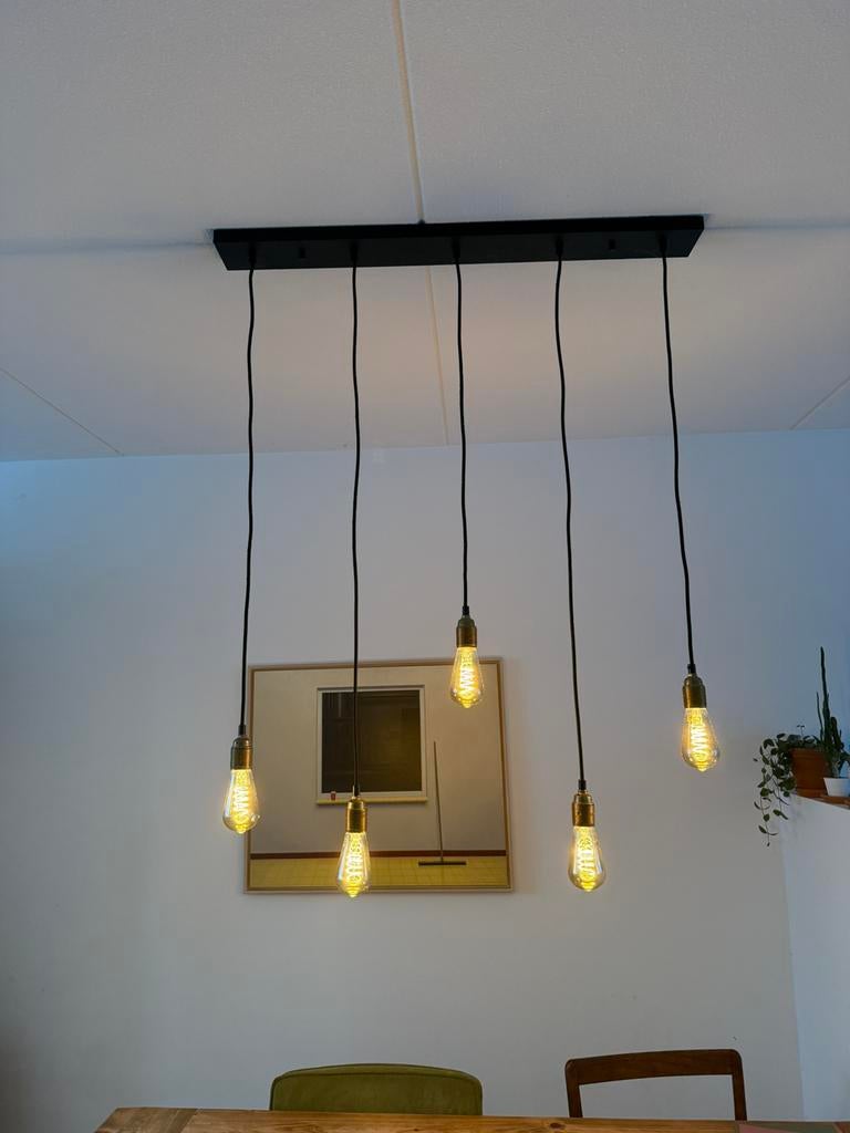 Eettafel lamp, 5 lampen (incl), Huis en Inrichting, Lampen | Hanglampen, Ophalen of Verzenden, Zo goed als nieuw, Minder dan 50 cm