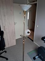 Elegante Staande Vloerlamp met Glazen Kap, Huis en Inrichting, Lampen | Vloerlampen, Ophalen, Zo goed als nieuw, Glas, 150 tot 200 cm