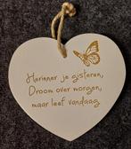 Hartvormige Decoratie met Tekst, Ophalen of Verzenden