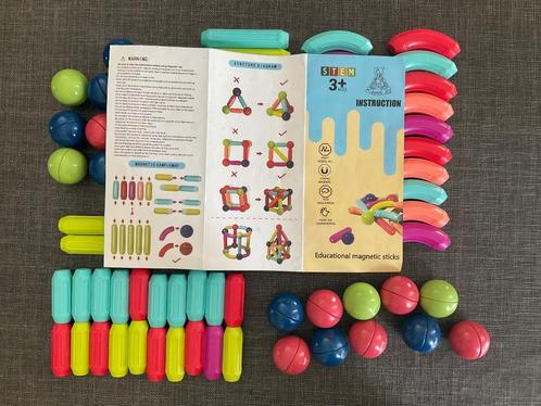STEM 72 Delige Magnetische Staafjes Bouwset, Kinderen en Baby's, Speelgoed | Educatief en Creatief, Knutselen, Bouwen, Puzzelen