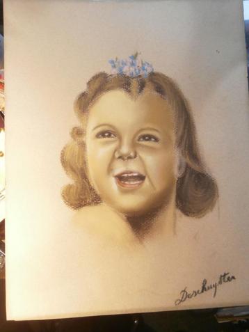 Tekening Meisjes portret van de Schuyster beschikbaar voor biedingen