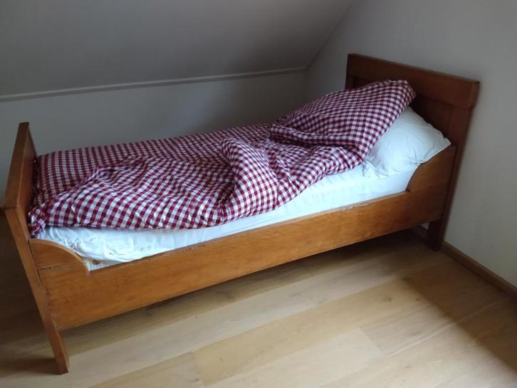 ledikant eiken met lattenbodem., Antiek en Kunst, Antiek | Meubels | Bedden, Ophalen