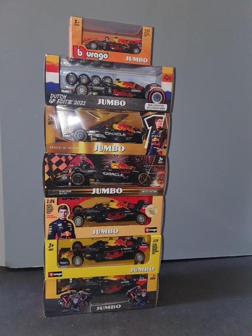 7x Max Verstappen  Jumbo uitgave, Hobby en Vrije tijd, Modelauto's | 1:24, Nieuw, Auto, Bburago, Ophalen of Verzenden