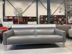 Leolux Patachou bank 3 zits Grijs leer stof Design, Driepersoons, Leer, Ophalen of Verzenden, Rechte bank