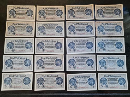 Set Duitse biljetten Tweede Wereldoorlog (#2), Verzamelen, Militaria | Tweede Wereldoorlog, Landmacht, Duitsland, Ophalen of Verzenden