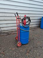Vaten steekwagen met pomp. 60 liter vaten, Auto diversen, Autogereedschap, Ophalen, Gebruikt