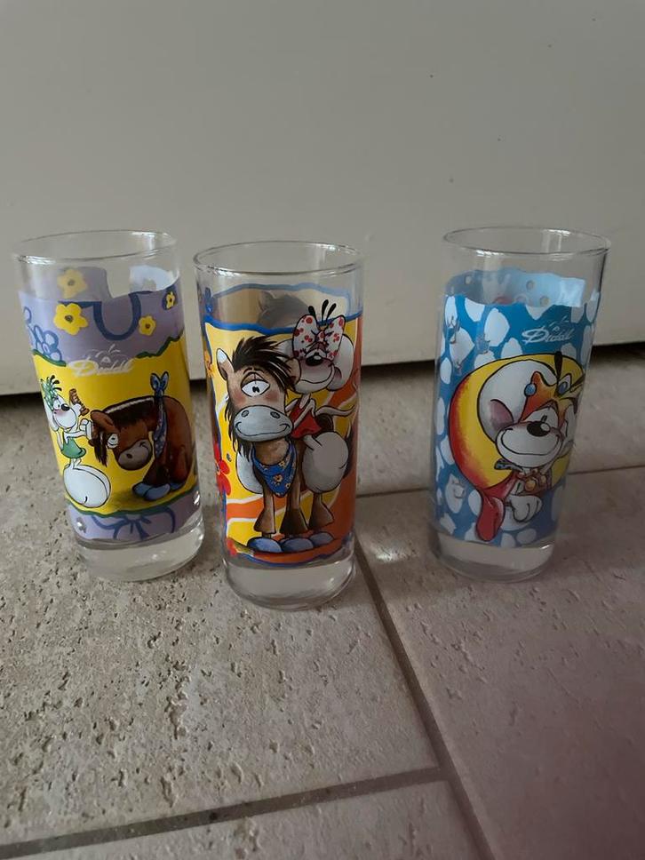 Diddl Glazen Set, Verzamelen, Diddl, Gebruikt, Ophalen