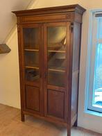 Eiken massief vitrine kast met 4 schappen houtkleur, Huis en Inrichting, Kasten | Vitrinekasten, Ophalen, 50 tot 100 cm, Zo goed als nieuw