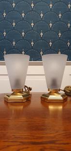 Prachtige set van 2 art deco Hollywood regency kelk lampjes, Antiek en Kunst, Ophalen