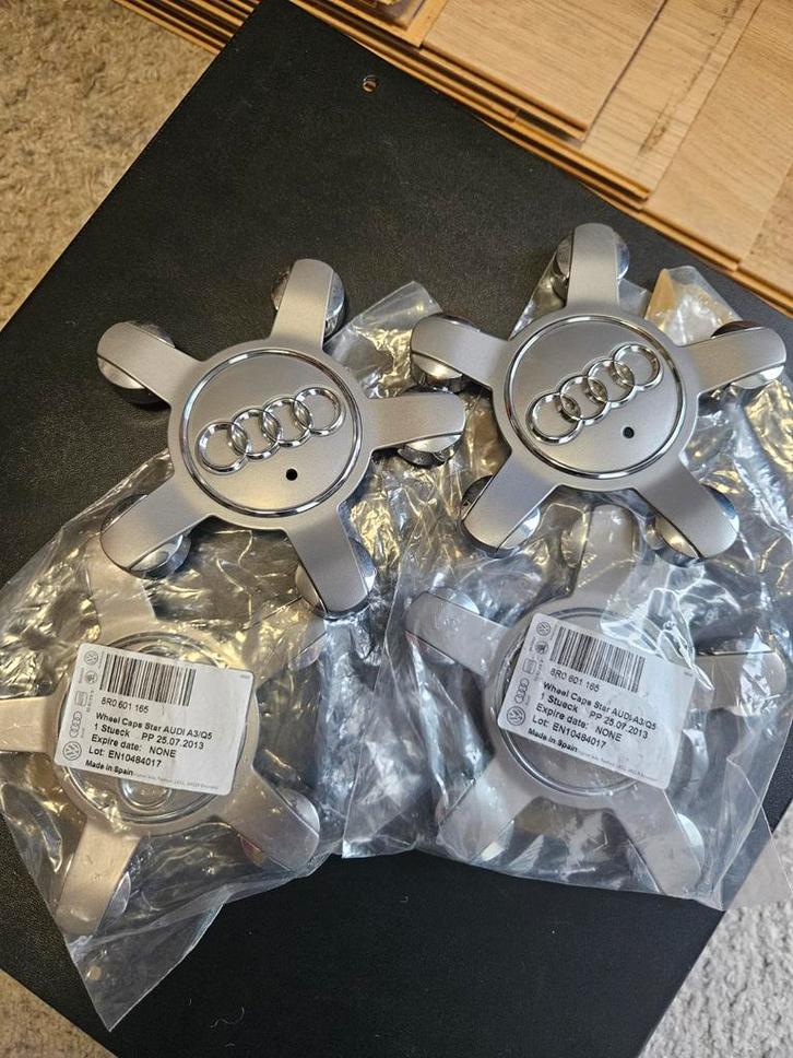 Nieuwe naafkappen Audi A3/Q5, Auto diversen, Overige Auto diversen, Ophalen of Verzenden