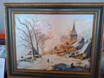 Schilderij winterlandschap, Antiek en Kunst, Ophalen