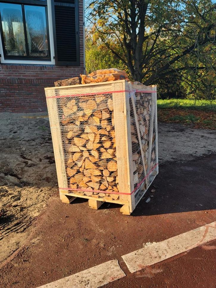 Droog eikenhout haardhout brandhout, Tuin en Terras, Haardhout, Blokken, Eikenhout, 6 m³ of meer, Ophalen of Verzenden