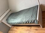 Eenpersoonsbed met Auping matras, Huis en Inrichting, Slaapkamer | Bedden, Ophalen, 90 cm, Eenpersoons, Beige