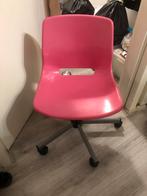 2 bureau stoelen roze en wit, Gebruikt, Bureaustoel, Roze, Ophalen