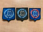 Set van 3 emblemen JCO Joint Commission Observers kct, Verzenden, Landmacht, Nederland, Embleem of Badge