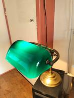 Vintage Notaris/Bankiers Lamp, Gebruikt, Vintage, Ophalen of Verzenden, Glas