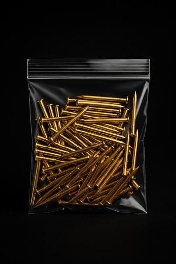 Set van 100 Messing Spijkers – Ronde Kop (2 cm x 2,8 mm) beschikbaar voor biedingen