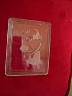 Antieke presse papier en gegraveerd glas!, Ophalen of Verzenden