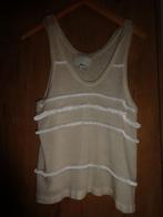 3.1 Phillip Lim top crème XS witte ringetjes groot en klein, Verzenden, Wit, Zo goed als nieuw, Zonder mouw