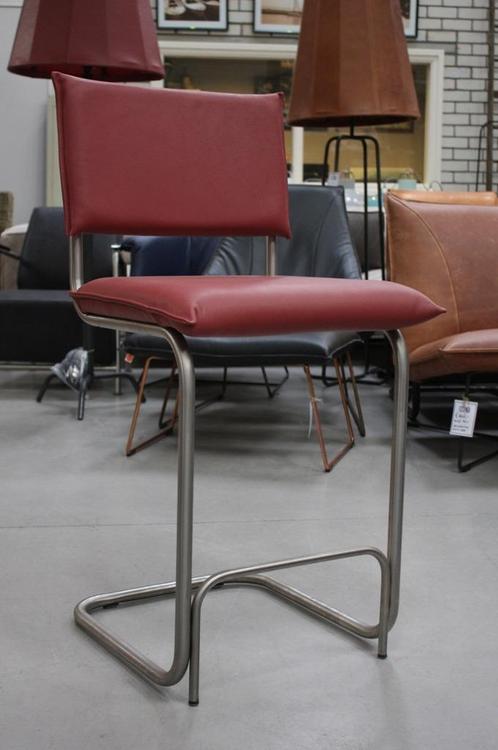 6 x luxe barstoel barkruk SENSO Jess metaal & echt leer, Huis en Inrichting, Barkrukken, Nieuw, 60 tot 90 cm, Leer, Metaal, 5 krukken of meer