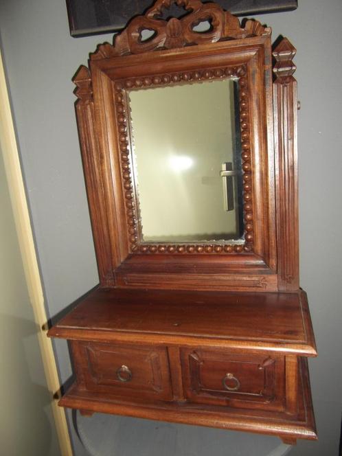 *Oud spiegel ladekastje*Brocante, Antiek en Kunst, Curiosa en Brocante, Ophalen