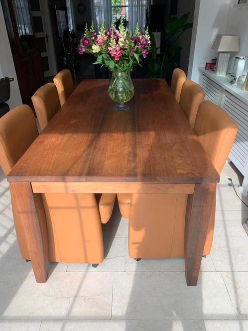 Super  mooi eettafel, Huis en Inrichting, Tafels | Eettafels, Gebruikt, 200 cm of meer, Vijf personen of meer, Rechthoekig, Ophalen