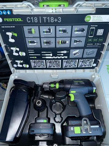 Festool T18+3 HPC 4.0 I-plus Accuboormachine beschikbaar voor biedingen