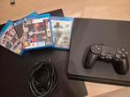 PlayStation 4 Slim 1TB, Spelcomputers en Games, Spelcomputers | Sony PlayStation 4, Ophalen, Met games, Zo goed als nieuw, 1 TB