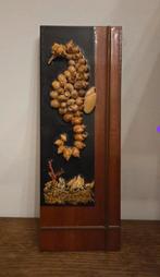 Vintage houten wanddecoratie met schelpen messing jaren 60, Huis en Inrichting, Woonaccessoires | Wanddecoraties, Ophalen of Verzenden
