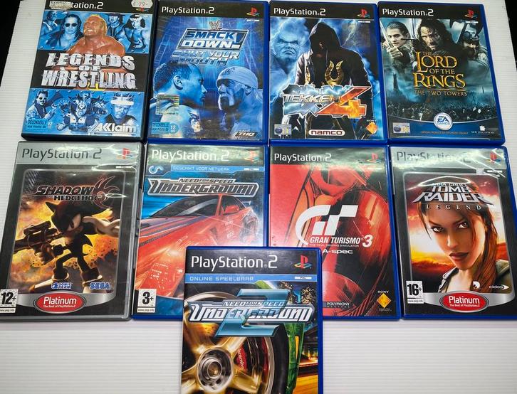 9 x PS2 games, Spelcomputers en Games, Games | Sony PlayStation 2, Gebruikt, Avontuur en Actie, 2 spelers, Vanaf 3 jaar, Ophalen of Verzenden