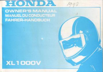 Honda XL1000 V 1998/99 manual (3458z) beschikbaar voor biedingen