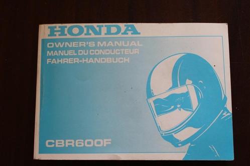 Honda CBR600F 1995 motorcycle owner's manual CBR 600 F, Motoren, Handleidingen en Instructieboekjes, Honda, Ophalen of Verzenden