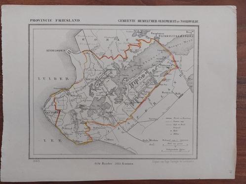 10 / Hemelumer Oldephaert & Noordwolde litho J. Kuyper 1865, Antiek en Kunst, Kunst | Litho's en Zeefdrukken, Ophalen of Verzenden