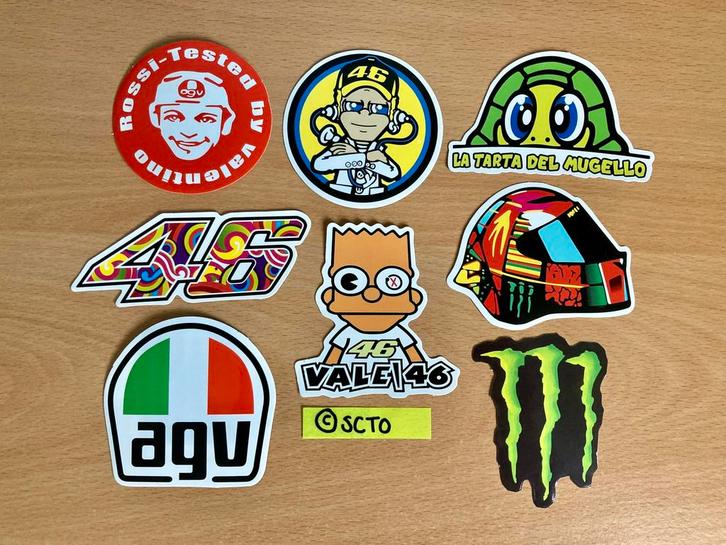 Stickers Valentino Rossi Monster Energy 46 AGV motor coureur, Motoren, Accessoires | Stickers, Ophalen of Verzenden
