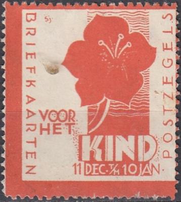Nederland- 1933- Voor het Kind- Zeldzaam- Sluitzegel Oranje beschikbaar voor biedingen
