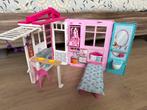 Barbies en Barbiehuis inklapbaar met Barbies en accessoires, Kinderen en Baby's, Speelgoed | Poppenhuizen, Ophalen of Verzenden
