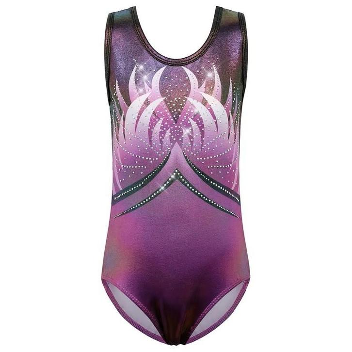Turnpakje paars 116 122 128 134 140 146 152 158, Sport en Fitness, Turnen, Nieuw, Turnpak(je), Paars, Ophalen of Verzenden