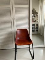 Stoel leer, Huis en Inrichting, Stoelen, Ophalen, Bruin, Leer, Zo goed als nieuw