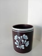 Vintage Waechtersbach Keramische Pot Bruin Wit Bloemmotief, Ophalen of Verzenden