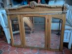 Oude Drieluik Spiegel met Ornamenten, Antiek en Kunst, Antiek | Spiegels, Ophalen, Rechthoekig, 50 tot 100 cm, Minder dan 100 cm