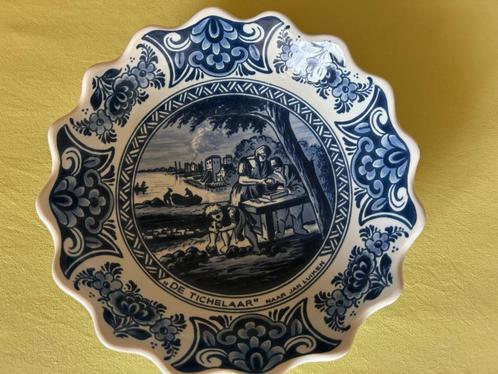 Delftsblauw Bord .Wandbord .18,5 cm .Tegel .Ambacht 020720, Antiek en Kunst, Antiek | Wandborden en Tegels, Ophalen