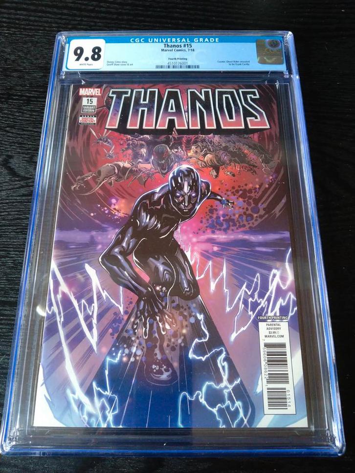 Thanos #15 CGC 9.8 - Silver Surfer Fallen One Cover, Boeken, Stripboeken, Ophalen of Verzenden