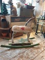 Zweeds Houten Hobbelpaard met Paardenhaar Staart, Ophalen of Verzenden