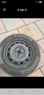 Stalen velgen met zomerbanden 4x100, Ophalen, 15 inch, Banden en Velgen, 185 mm