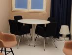 Ronde tafel wit, Huis en Inrichting, Tafels | Eettafels, 100 tot 150 cm, Rond, Vier personen, Zo goed als nieuw
